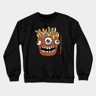 Kawaii Japanese Monster Fries for Potato Lovers Crewneck Sweatshirt